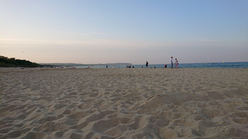 Plaża w Trójmieście - widok w kierunku Sopotu